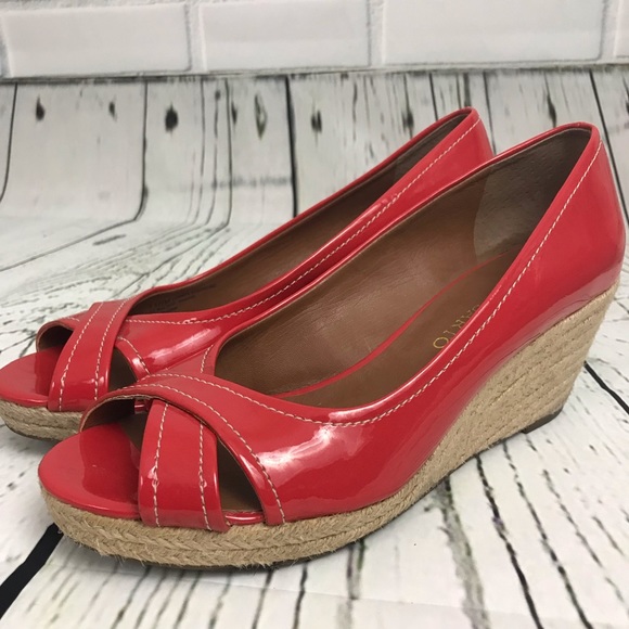Franco Sarto Coral Wedge patent leather open toe - Picture 2 of 8